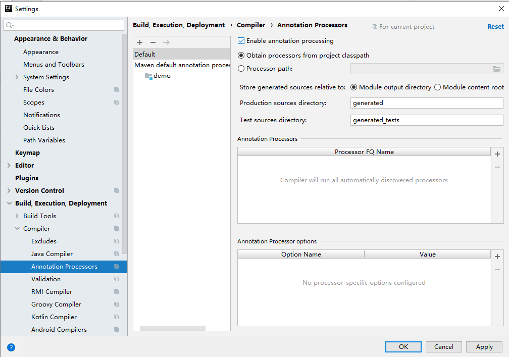 Enable Annotation Processing