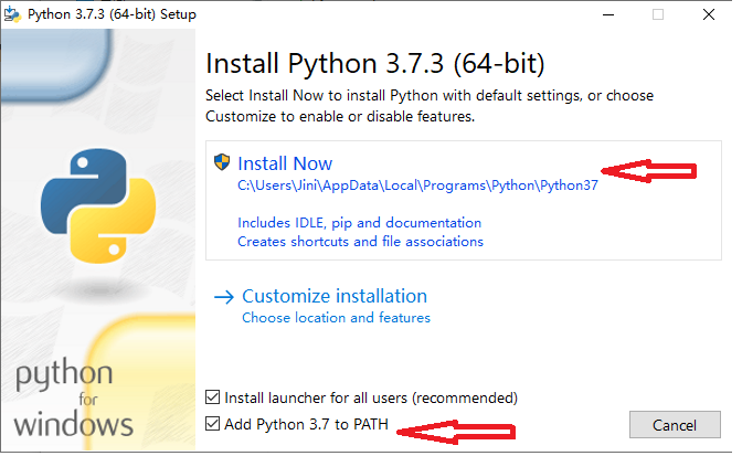 Python 3.7.3 Installation